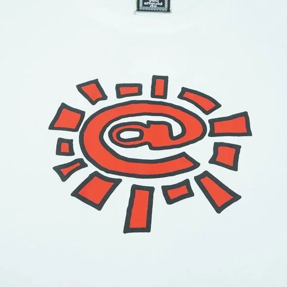 Always Sun Roll Basic Print White Short Sleeves